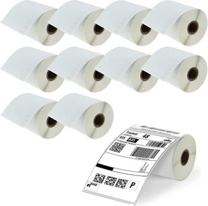 10 X S0904980 DYMO 4XL Compatible Shipping Labels 104x159mm (4"x6") 220 Per Roll - Picture 1 of 9