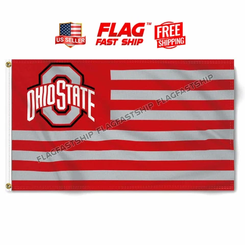 Ohio State University Buckeyes Flag 3x5 Banner Football Fast Free USA Shipping Cover
