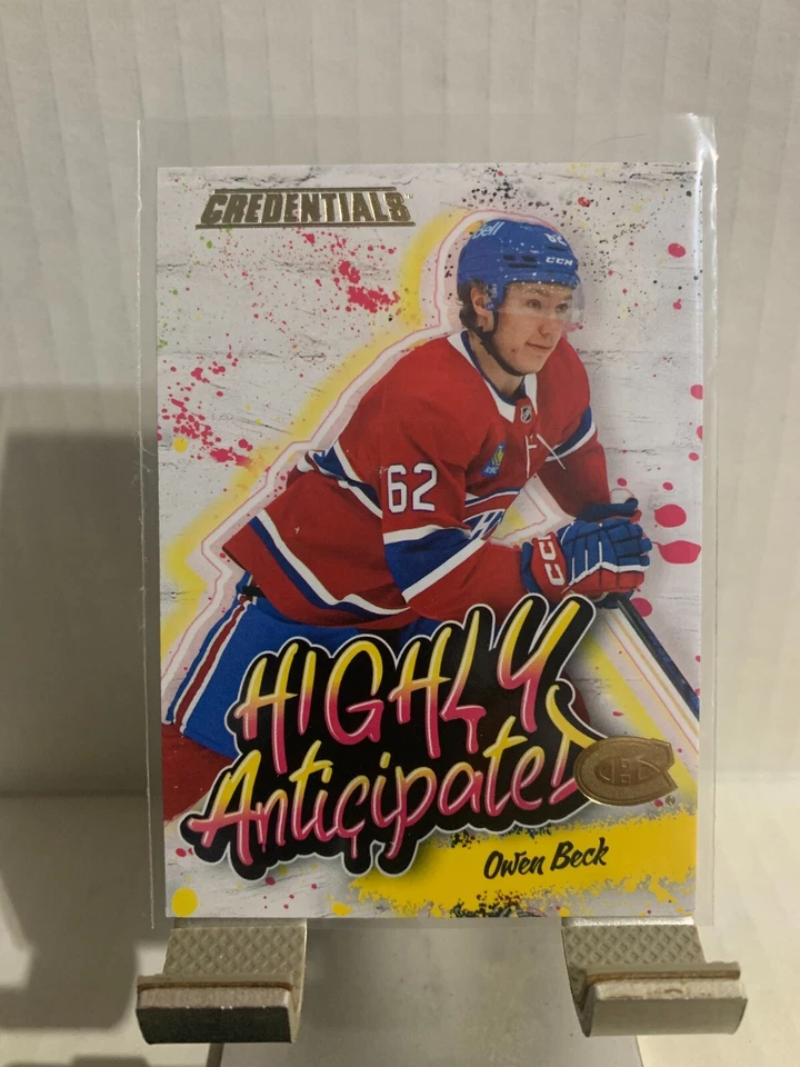 2023-24 Upper Deck Credentials Highly Anticipated Owen Beck HA-40 - Image 1 of 2