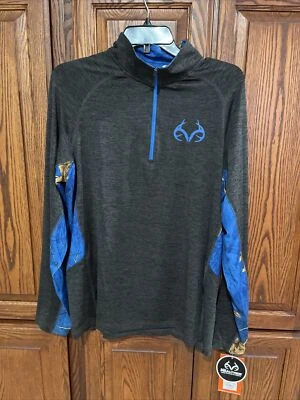 NWT Men’s Realtree Active Track Jacket Medium Hunting Camo 1/2 ZIP - Image 1 of 4
