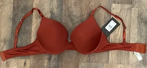 NWT Fredericks of Hollywood Rust Diana Push Up Plunge Multiway Underwire Bra 34C - Picture 1 of 8