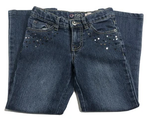 The Children's Place Blue Boot Cut Jeans Girls Size 8 Adjustable Waist - Picture 1 of 8