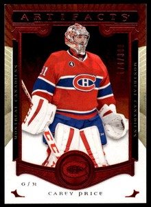 2015  Upper Deck Artifacts Carey Price Red Parallel /399 Canadiens