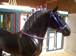 Jaapi ROYAL halter w/Red, White and Blue lead - fits Breyer/Stone drafter - Picture 1 of 1