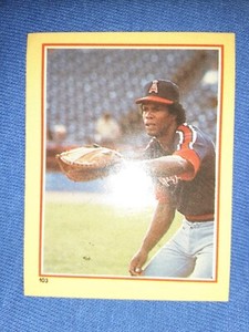 1984 Fleer Star Stickers Rod Carew #103 Angels!!! FREE SHIPPING MVP HOF RARE MT