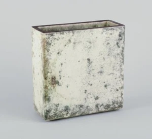 Hans Hedberg für Biot, Frankreich. Rechteckige Keramik Vase. 70er/80er Jahre - Bild 1 von 8