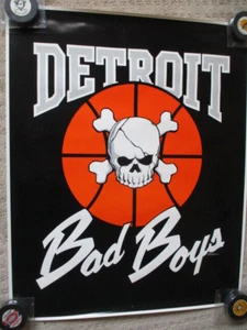 Original 1988 Detroit Pistons BAD BOYS 25x31" Poster ~ VTG LOGO - Picture 1 of 4