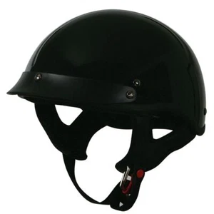 Torc T53 1/2 Shell Cruzer Style Low Profile Motorcycle Helmet Gloss Black Large - Picture 1 of 2