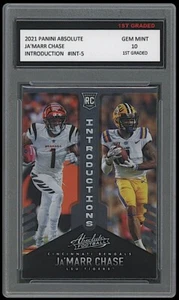 Jamarr Chase 2021 Panini Absolute Introductions 1st Graded 10 Rookie Card Int-5 - Bild 1 von 1