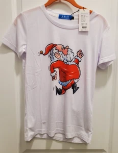 SSLR Santa Claus Christmas Boys Sz M Medium Cotton/Spandex T Shirt NEW! - Picture 1 of 9