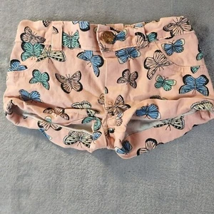 Penelope Mack Girls Shorts 4T Pink Butterfly Print Elastic Waist Kidcore Summer - Picture 1 of 5