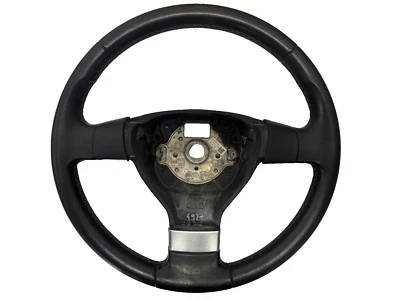 VW Polo 9N 9N3 Lenkrad Leder 3-Speichen Airbag 1Q0419091AA Lederlenkrad - Bild 1 von 2