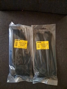 Enkay 8" Black Cable Ties 2 Pack.  200 Pieces ENK7085 - Picture 1 of 1