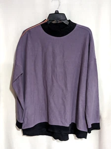 Pullover Xersion Studio para mujer púrpura/azul marino metálico con cremallera cuello falso - talla XL NUEVO CON ETIQUETAS - Imagen 1 de 5