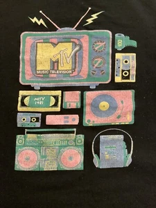 MTV Music Television T Shirt Short Sleeves 2021 Black Size Medium - Picture 1 of 5