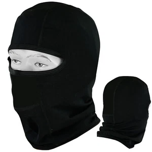 Motorcycle Thermal Balaclava Under Helmet Motorbike Face Mask Roubaix Black - Picture 1 of 1