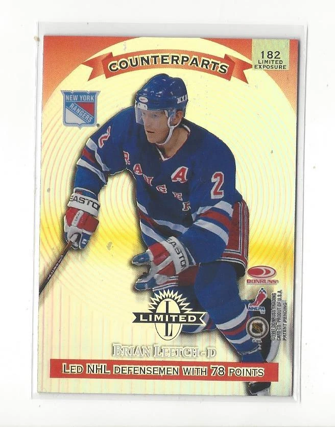 1997-98 Donruss Limited Exposure #182 B. Berard/Brian Leetch Islanders Rangers - Image 1 of 1