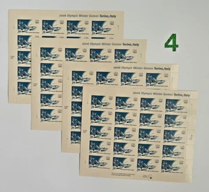 #3995 2006 Winter Olympics 39¢ Torino, Italy - 4 Sheets x20 = 80 Stamps FV$31.20 - Picture 1 of 4