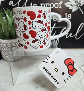 Hello Kitty Mug with Heart Handle 16oz Sanrio NWT! #127 - Picture 1 of 6