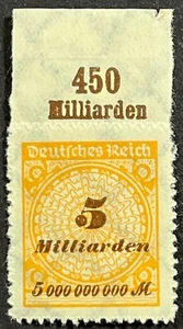 Germany, “Basket Lid” 5 Billion Mks w/Upper Margin, Michel #327BPORA, MNH, F-VF - Picture 1 of 2