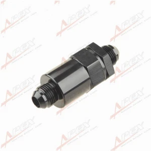 30 Micron AN8 AN-8 8AN Billet Aluminum Fuel Filter Fitting Adapter Black - Picture 1 of 6