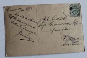 1909+GENOVA cartolina AUTOGRAFA GARIBALDI+(da decifrare chi era)-F309 - Imagen 1 de 1