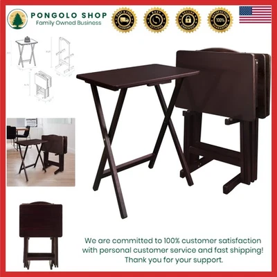 Winsome Wood Nathan Juego de Mesa de Aperitivo Ovalada de 5 Piezas Soporte de Almacenamiento de Capuchino Foto 1 de 4