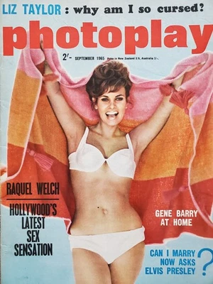 PHOTOPLAY SEPT 1965  ELVIS, RAQUEL, BARDOT, MOLLIE PETERS, THE BEATLES HELP AD - Image 1 of 4