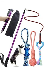 Poste de coqueteo para perros, juguetes interactivos para perros varita teaser poste de juego con cuerda de lana - Imagen 1 de 6