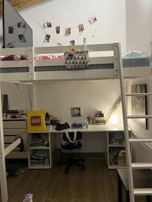 letto a soppalco Ikea con Materasso Ikea - Immagine 1 di 4