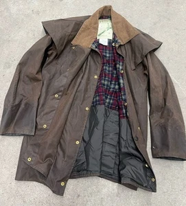 Men’s Vintage Vintage W.K. Backhouse by Barbour Coats Jackets Waxed Red Size lot - Picture 1 of 9