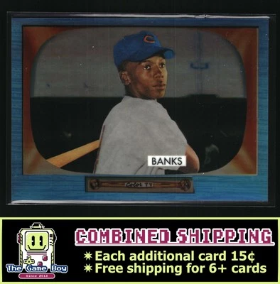 2013 Bowman Chrome #242 Ernie Banks Blue Sapphire Refractor Rookie Reprints - Imagem 1 de 2