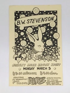 B.W. Stevenson at the Ritz Theater, Austin TX, Concert Poster 1975 - Picture 1 of 7