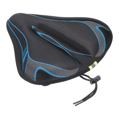 Bike Seat Cover Comfort Seat Cushion with Large Gel Padded, Blue - Image 1 of 4