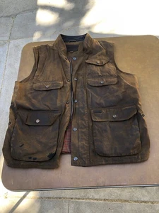 Outback Trading Deer Hunter Vest Jacket Mens Size L Oilskin Outdoor Utility - Picture 1 of 20