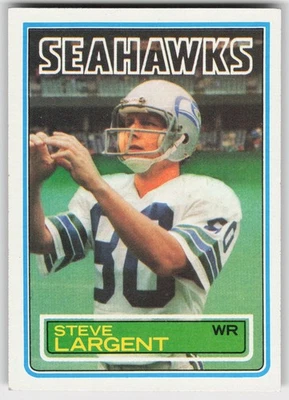 1983 Topps Steve Largent #389 Seattle Seahawks - Image 1 of 2