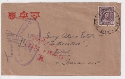 Censor RAAF ACF - Capa YMCA Força Aérea P.O. Segunda Guerra Mundial No, 21 DARWIN - Imagem 1 de 3