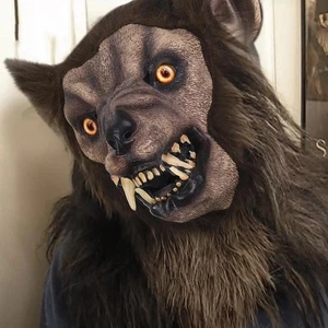 Halloween Wolf Mask Faux Werewolf Mask Wolfman Latex Masks Costume Prop Novelty - Picture 1 of 6