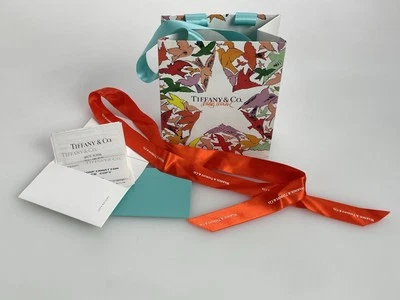 Tiffany & Co Andy Warhol 2022 Paper Gift Shopping Bag Ribbon & Pendant Receipt - Image 1 of 4