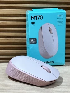 Logitech M170 Wireless Mouse - PC, Mac, Laptop, Ambidextrous, Compact, Rose Pink - Picture 1 of 5