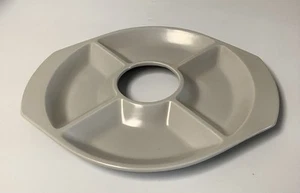 Mid Century Poole Keramik Crudite Snack/Knabberschale Pilz grau - Bild 1 von 4