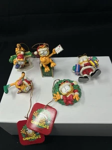 Vintage PAWS Christmas Ornament Garfield Lot With Tags 1990s - Picture 1 of 6