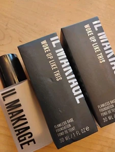 WOKE UP LIKE THIS #120,  2 PACK!!! BY IL MAKIAG FLAWLESS BASE FOUNDATION NIB 1oz - Picture 1 of 5