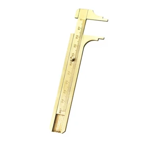 Pinza Vernier antigua 100 m cobre calibre Vernier escala mini latón - Imagen 1 de 11