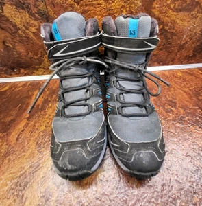 Salomon Xa Pro Kids Hiking Boots Size`13K - Black Blue - Running Trail -Hiking - Picture 1 of 6