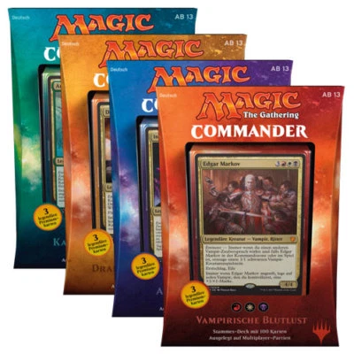 GERMAN Magic MTG 2017 Commander C17 Sealed Deck Complete Box Set The Gathering   - Image 1 of 4