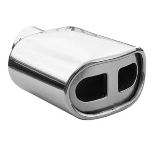 Doble Escape Punta de Corte Tubo Cola Amortiguador Cromo para Audi A4 S4 A5 S5 - Bild 1 von 5