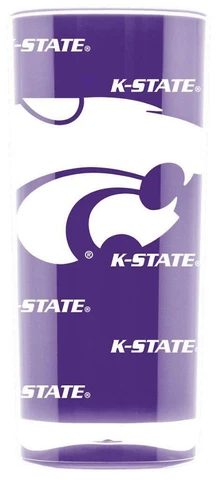 Kansas State Wildcats 16oz Square Insulated Acrylic Tumbler [NEW] Cup Mug Pint Cover