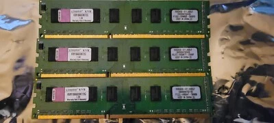 Lot of 3 Kingston KVR1066D3N7 2GB DDR3 Desktop RAM (6gb total) - Image 1 of 4