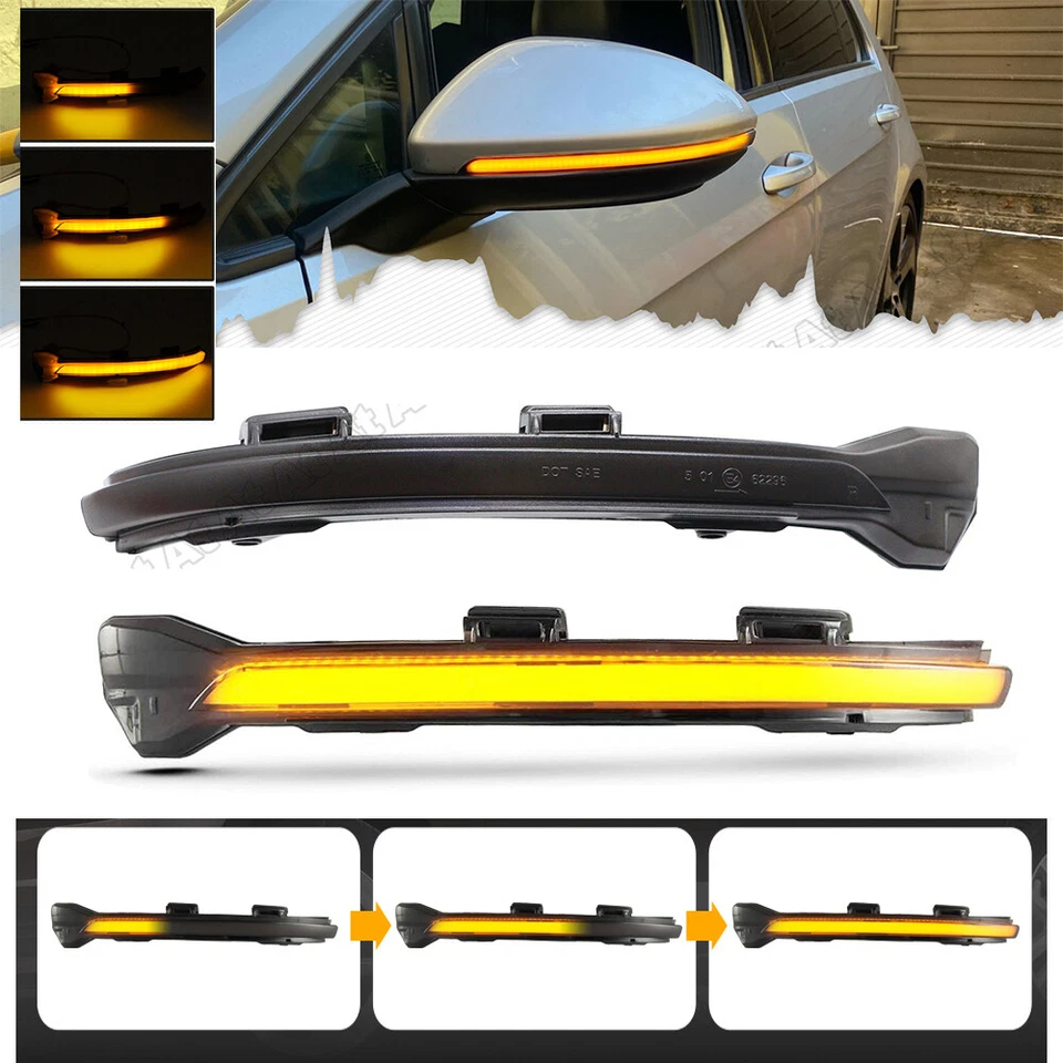 Per VW Golf Sportsvan MK7 VII Variant Touran 5T1 LED indicatori di direzione specchio 2 pezzi - Immagine 1 di 4